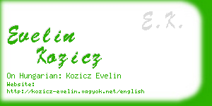 evelin kozicz business card